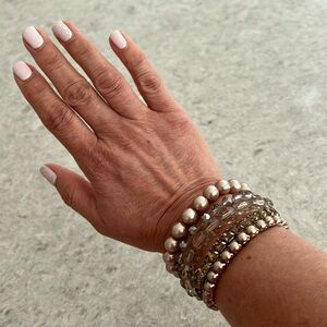 Set of brown bracelets